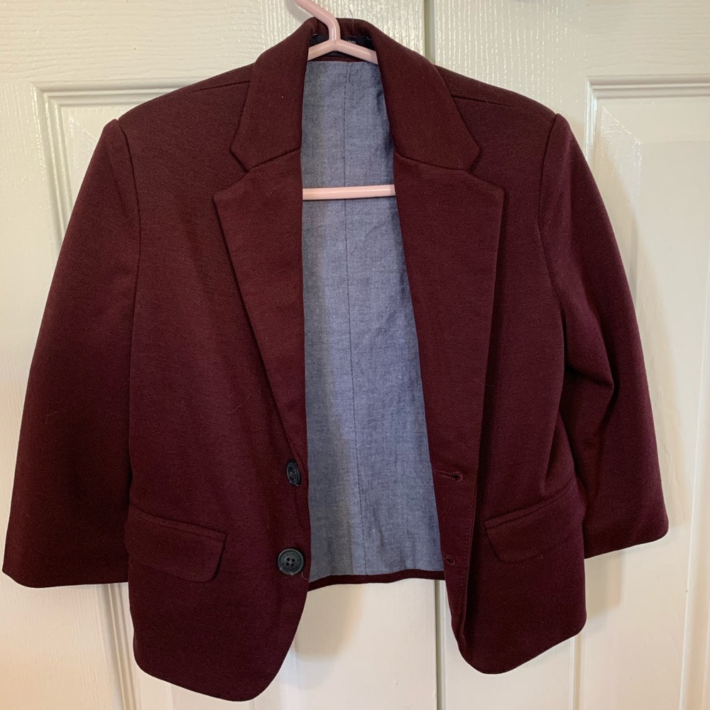 Baby boy burgundy blazer.